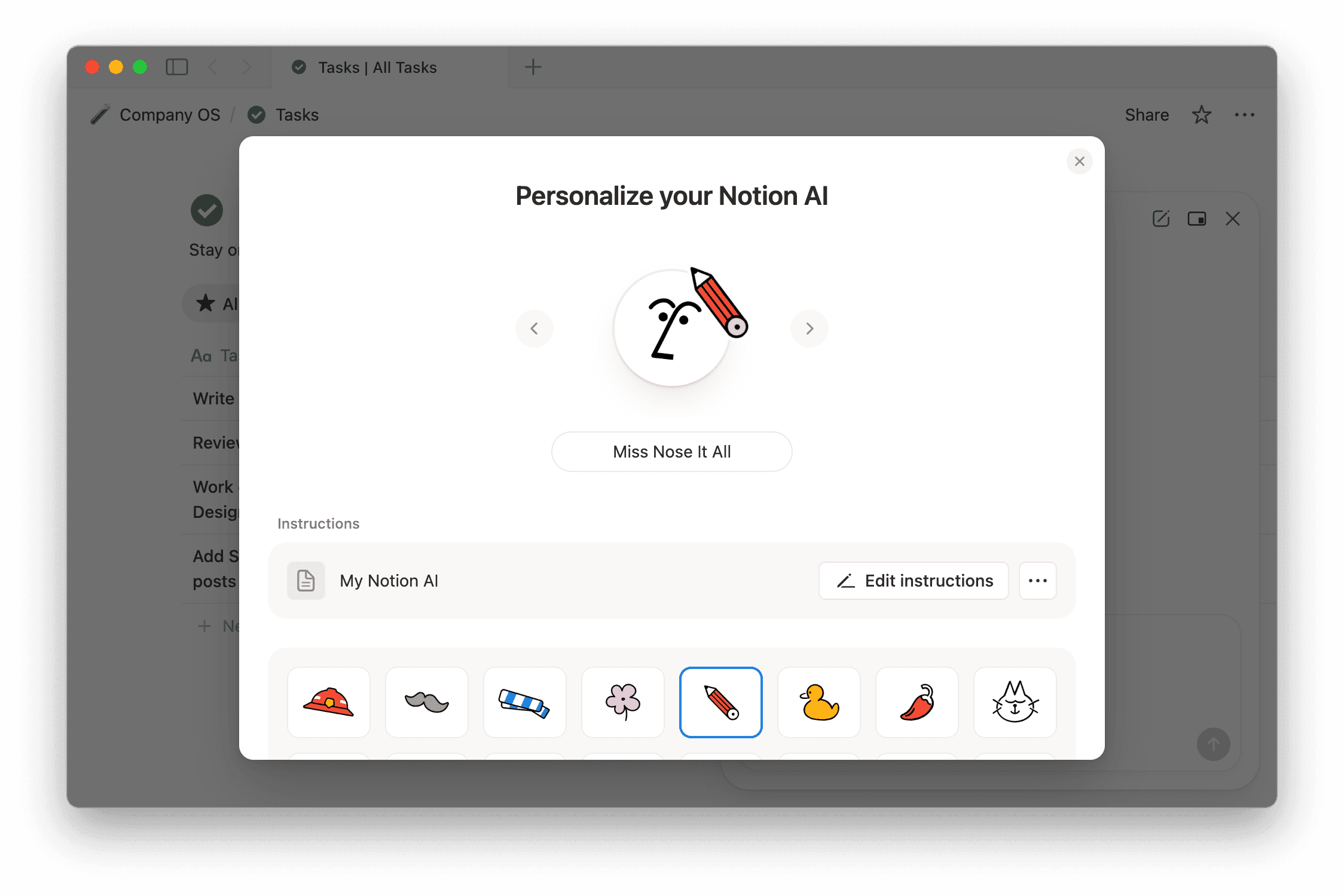 aide : personnaliser l’agent