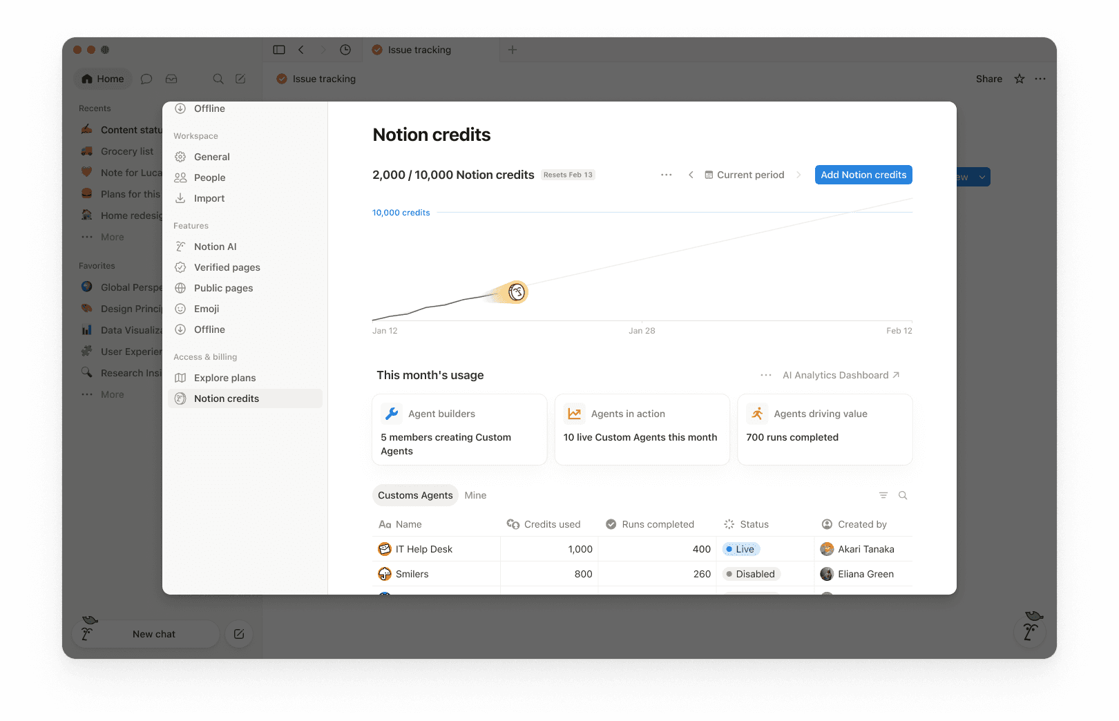 HC: Notion-Guthaben-Dashboard