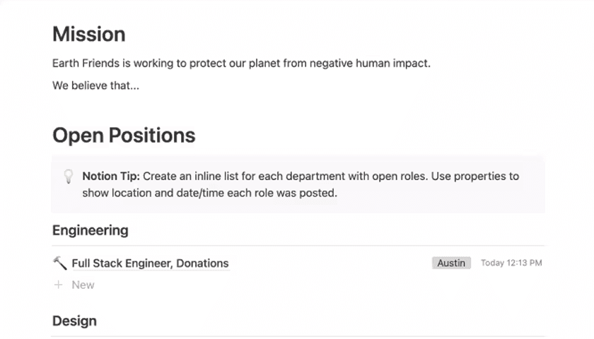 Imagen de la plantilla para el tablón de empleo