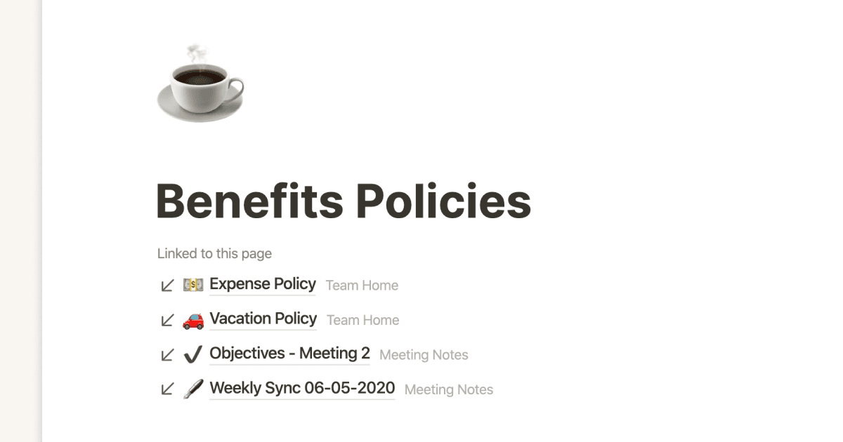 Creating links & backlinks