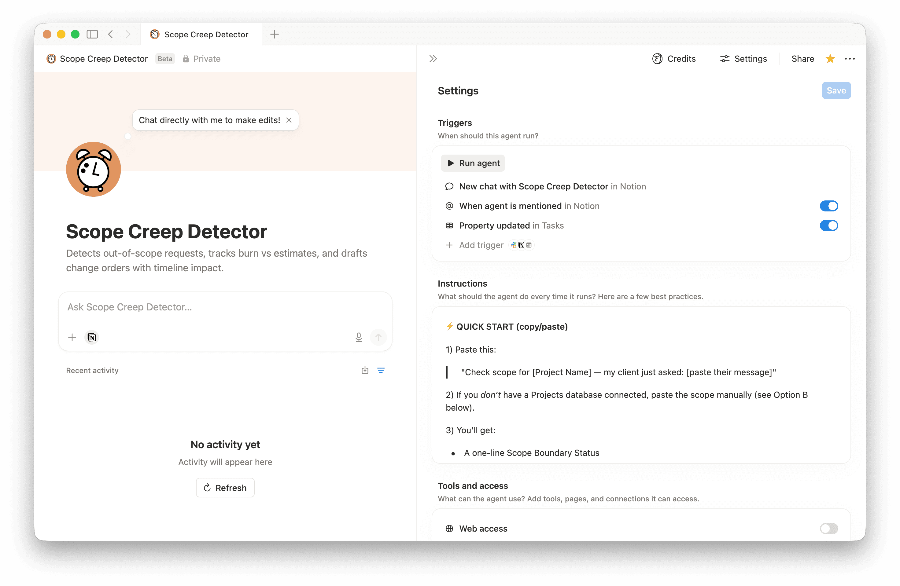 Scope Creep Detector