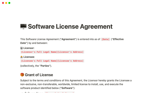 Software License Agreement