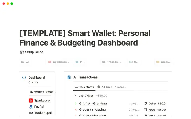 Smart Wallet: Personal Finance & Budgeting Dashboard