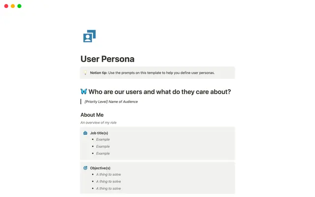 User Persona