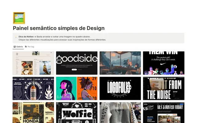 Painel semântico simples de Design