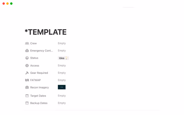 Outdoor Adventure Trip Plan